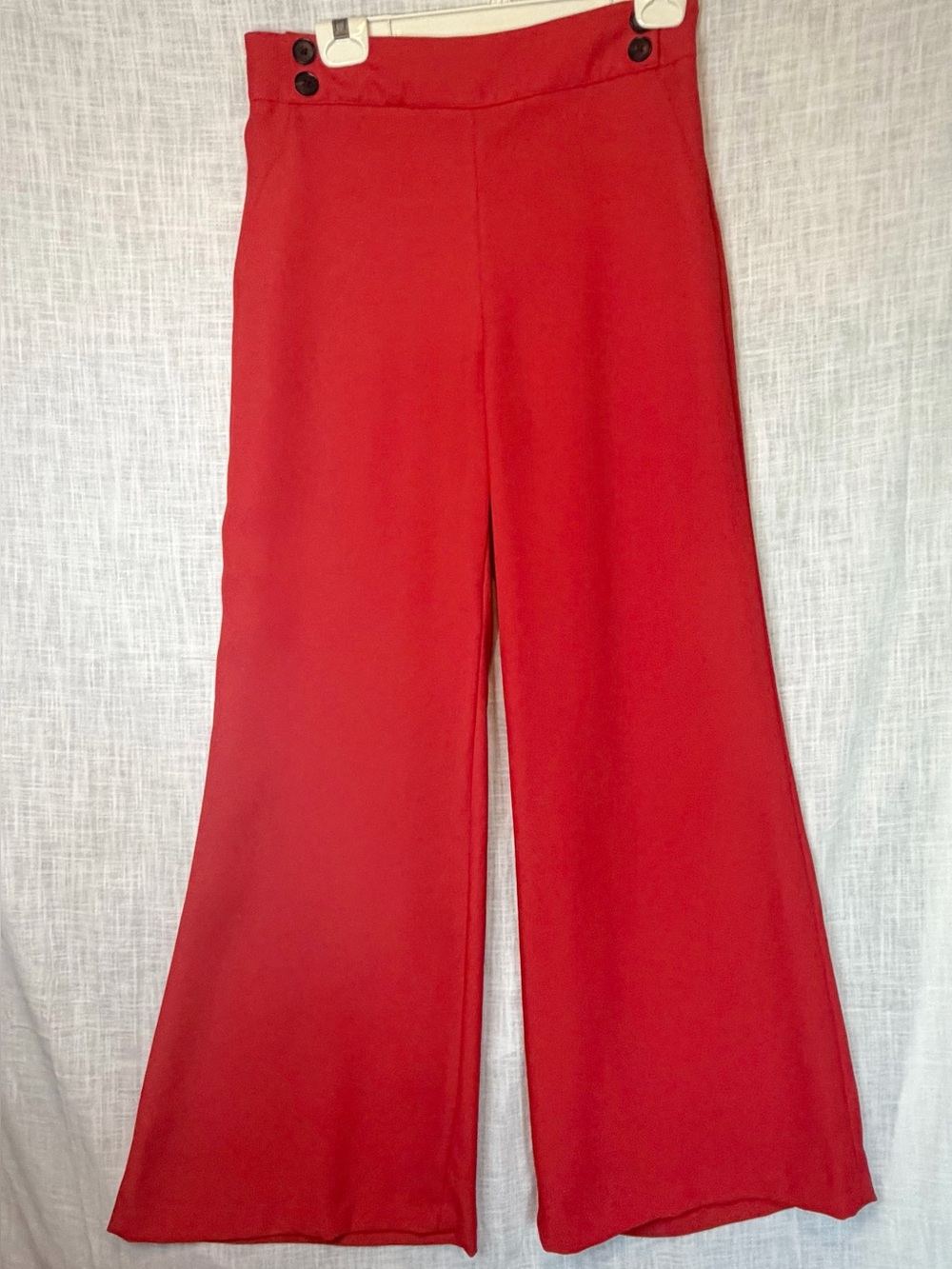 Veronica Beard Red Sailor Wide Leg Pants High Rise Trousers 8 Old Money French - Picture 2 of 14